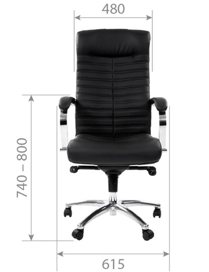 Кресло офисное CHAIRMAN 480 экожа черная в Стерлитамаке - изображение 3