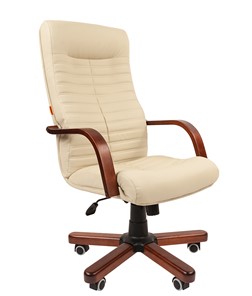 Компьютерное кресло CHAIRMAN 480 WD, экокожа, цвет бежевый в Стерлитамаке - предосмотр