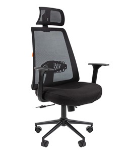 Компьютерное кресло CHAIRMAN 535 BLACK Сетчатый акрил черный / Полиэстер черный в Уфе