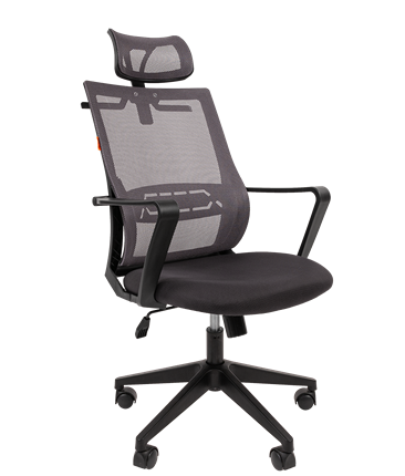 Компьютерное кресло CHAIRMAN 545 сетка/ткань серый в Стерлитамаке - изображение