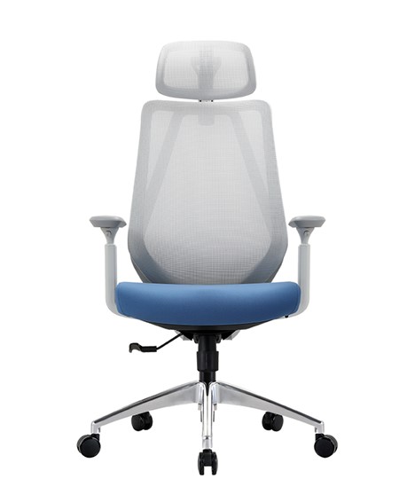 Кресло компьютерное CHAIRMAN 580 Сетчатый акрил белый / Полиэстер голубой в Стерлитамаке - изображение 1
