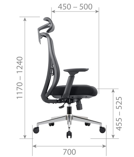 Кресло CHAIRMAN 585 Сетчатый акрил черный / Полиэстер черный в Стерлитамаке - изображение 4