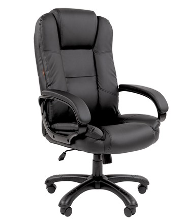 Кресло компьютерное CHAIRMAN 600 экокожа черная в Стерлитамаке - изображение