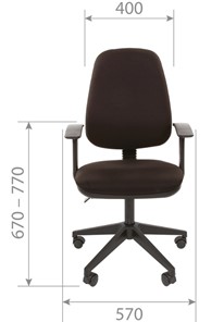 Офисное кресло CHAIRMAN 661 Ткань стандарт 15-21 черная в Салавате - предосмотр 3