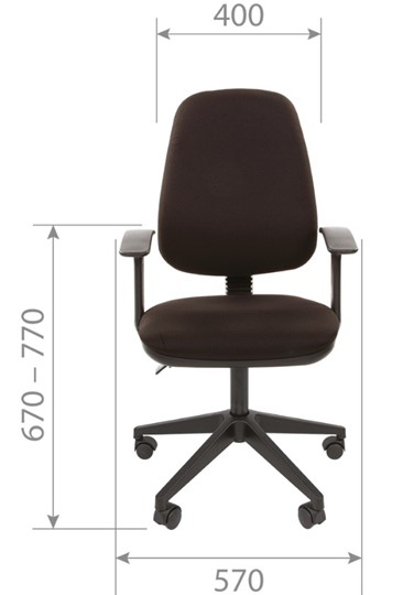 Офисное кресло CHAIRMAN 661 Ткань стандарт 15-21 черная в Салавате - изображение 3