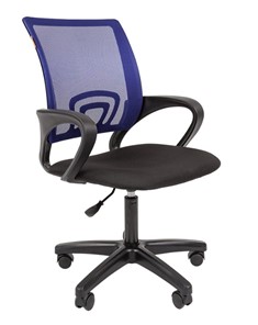 Кресло компьютерное CHAIRMAN 696 black LT, синий в Стерлитамаке