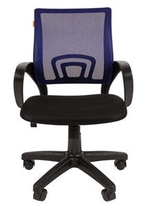 Офисное кресло CHAIRMAN 696 black Сетчатый акрил DW61 синий в Стерлитамаке - предосмотр 1