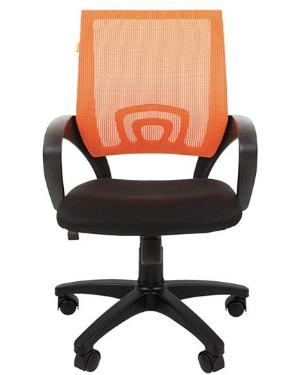 Офисное кресло CHAIRMAN 696 black Сетчатый акрил DW66 оранжевый в Салавате - изображение 4