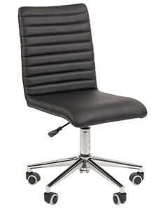 Кресло компьютерное CHAIRMAN 020, черное экокожа в Стерлитамаке
