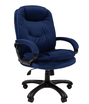 Офисное кресло CHAIRMAN HOME 668, велюр синее в Стерлитамаке - изображение