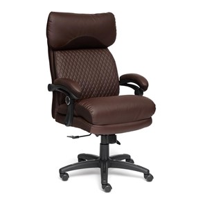 Компьютерное кресло CHIEF кож/зам/ткань, коричневый/коричневый стеганный, 36-36/36-36 стеганный/24 арт.13111 в Уфе