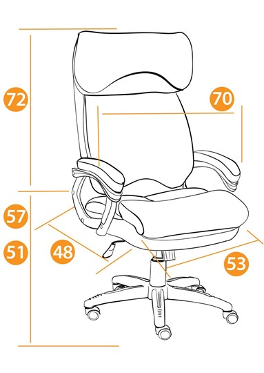 Компьютерное кресло DUKE флок/ткань, серый/серый, 29/TW-12 арт.14039 в Уфе - изображение 27