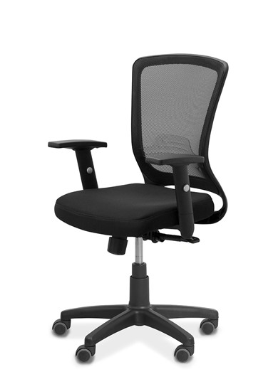 Кресло для персонала Фьюжн, сетка/ткань TW / черная/черная в Стерлитамаке - изображение 3
