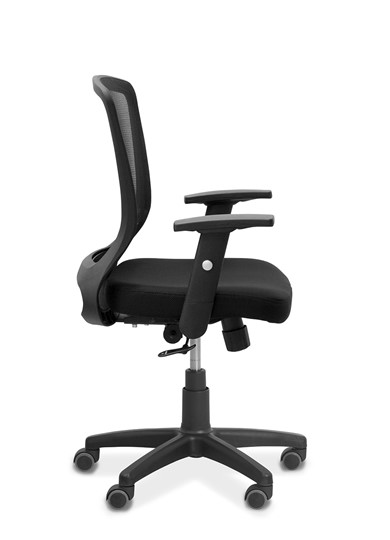 Кресло для персонала Фьюжн, сетка/ткань TW / черная/черная в Стерлитамаке - изображение 8