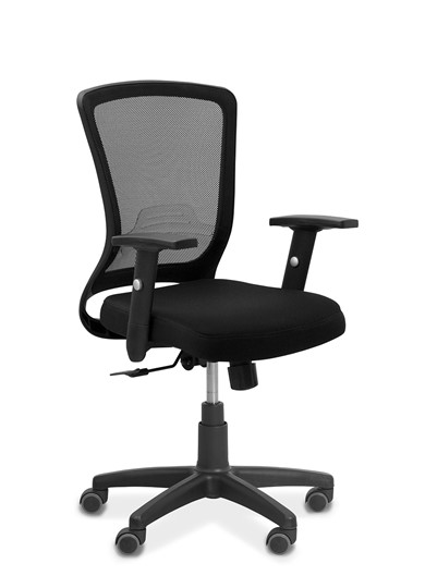 Кресло для персонала Фьюжн, сетка/ткань TW / черная/черная в Стерлитамаке - изображение 9