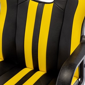 Офисное кресло RABIX "Stripe GM-202", экокожа, черное/желтое, 532510 в Стерлитамаке - предосмотр 10