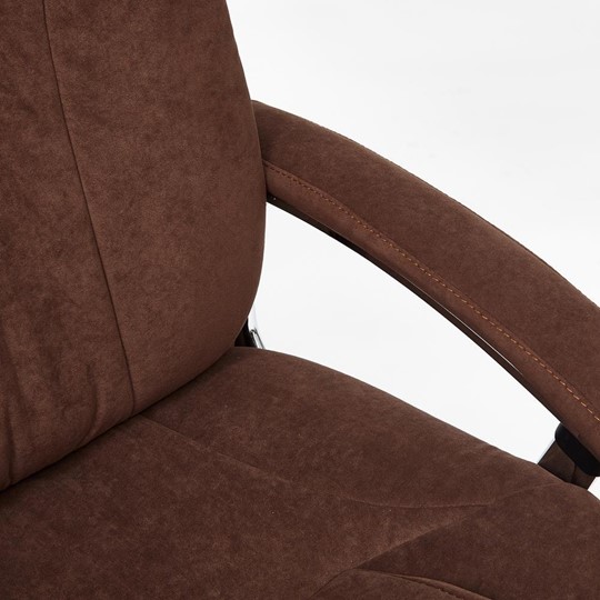 Кресло компьютерное SOFTY LUX флок, коричневый, арт.13595 в Стерлитамаке - изображение 10