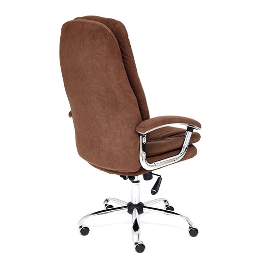 Кресло компьютерное SOFTY LUX флок, коричневый, арт.13595 в Стерлитамаке - изображение 3