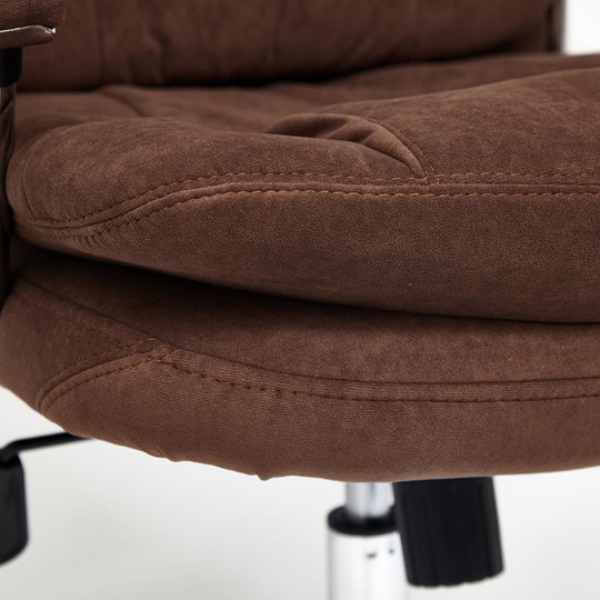Кресло компьютерное SOFTY LUX флок, коричневый, арт.13595 в Стерлитамаке - изображение 7