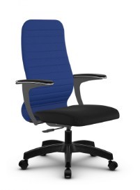 Кресло компьютерное SU-CU160-10P PL синий/черный в Стерлитамаке - предосмотр