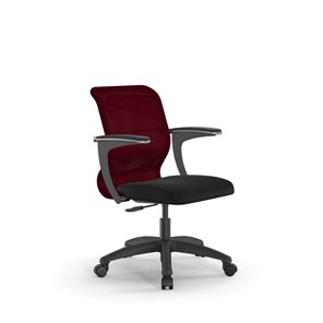 Кресло компьютерное SU-M-4/подл.160/осн.005 бордовый/черный в Стерлитамаке - предосмотр