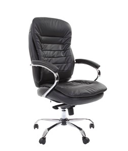 Кресло компьютерное CHAIRMAN 795 кожа, цвет черный в Стерлитамаке - предосмотр
