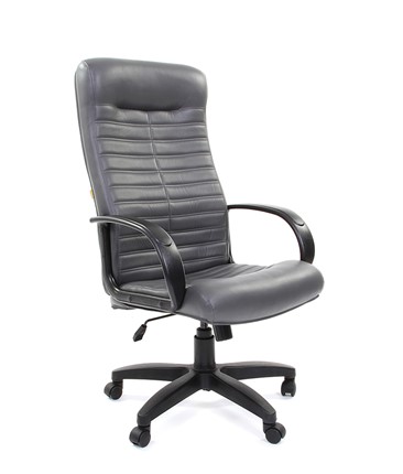 Кресло CHAIRMAN 480 LT, экокожа, цвет серый в Стерлитамаке - изображение