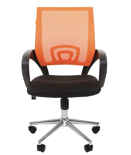 Кресло компьютерное CHAIRMAN 696 CHROME Сетка TW-66 (оранжевый) в Стерлитамаке - изображение 2