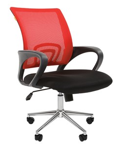 Кресло CHAIRMAN 696 CHROME Сетка TW-69 (красный) в Стерлитамаке