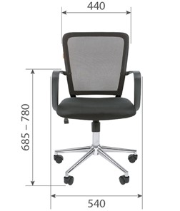 Офисное кресло CHAIRMAN 698 CHROME new Сетка TW-04 (серый) в Стерлитамаке - предосмотр 4