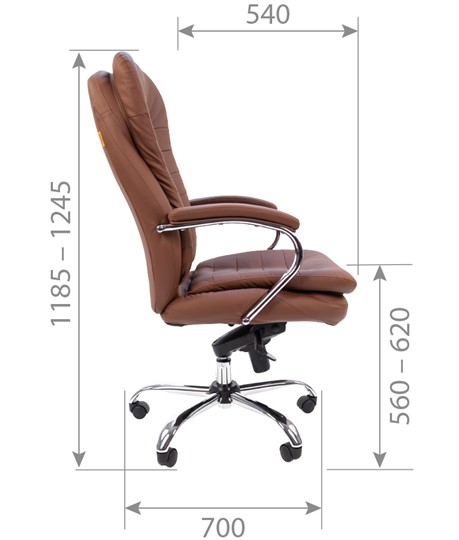 Кресло офисное CHAIRMAN 795 кожа, цвет белый в Стерлитамаке - изображение 3