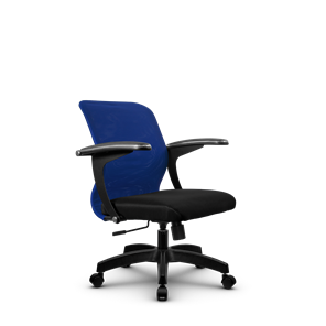 Кресло компьютерное SU-M-4/подл.160/осн.001, Синий/Черный в Стерлитамаке