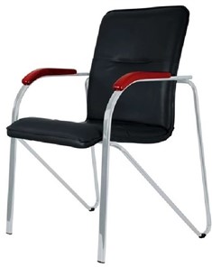 Офисный стул Самба СРП-036 Эмаль черный/красное дерево в Стерлитамаке - предосмотр