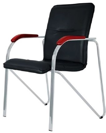 Офисный стул Самба СРП-036 Эмаль черный/красное дерево в Стерлитамаке - изображение