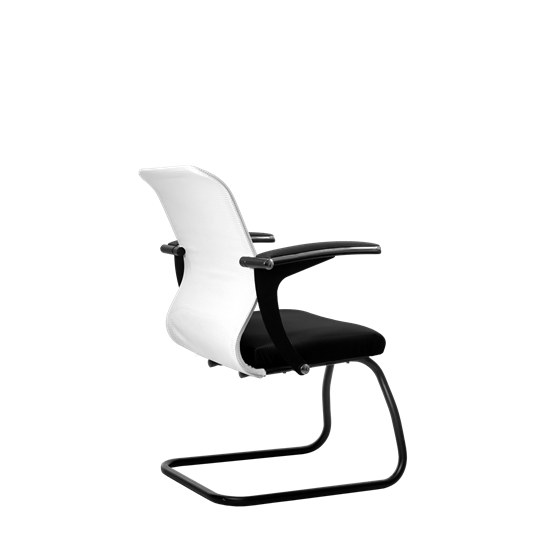 Офисный стул SU-M-4/подл.160/осн.008, Белый/Черный в Стерлитамаке - изображение 2
