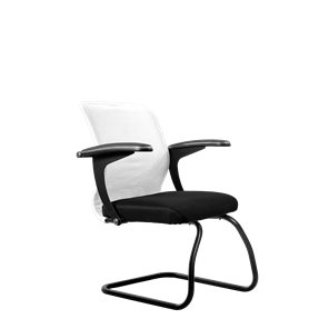 Офисный стул SU-M-4/подл.160/осн.008, Белый/Черный в Салавате