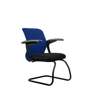 Офисный стул SU-M-4/подл.160/осн.008, Синий/Черный в Салавате