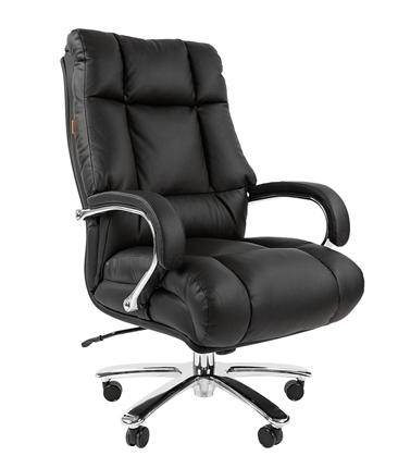 Кресло офисное CHAIRMAN 405 черное нат.кожа/экокожа в Стерлитамаке - изображение