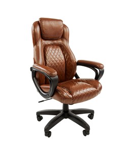 Компьютерное кресло CHAIRMAN 432, экокожа, цвет коричневый в Стерлитамаке - предосмотр