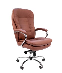 Офисное кресло CHAIRMAN 795 кожа, цвет коричневый в Стерлитамаке - предосмотр