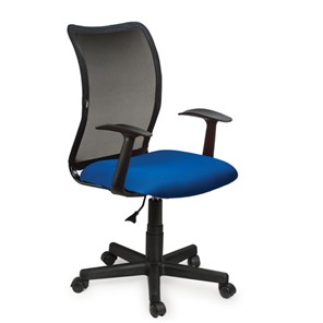 Кресло офисное Brabix Spring MG-307 (с подлокотниками, комбинированное синее/черное TW) в Стерлитамаке - предосмотр