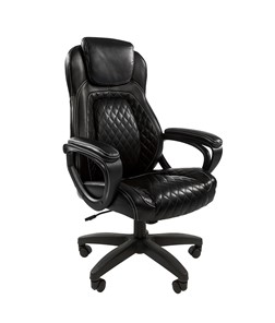 Кресло компьютерное CHAIRMAN 432, экокожа, цвет черный в Стерлитамаке - предосмотр