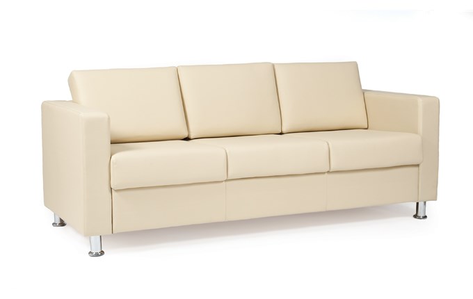 Прямой диван Симпл трехместный, экокожа в Стерлитамаке - изображение 1