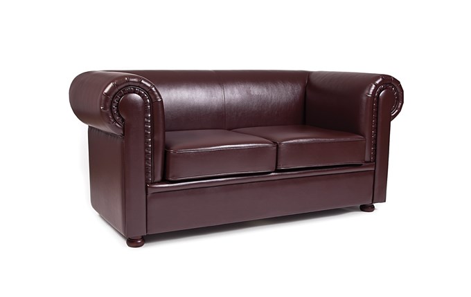 Прямой диван Честер лайт двухместный, экокожа в Уфе - изображение 1