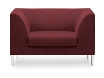 Офисное мягкое кресло Сиеста, ткань Сахара / красная С30 в Стерлитамаке