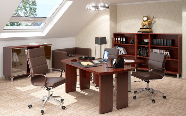 Кабинет руководителя BORN переговорный стол, шкаф для документов, венге в Уфе - изображение 3