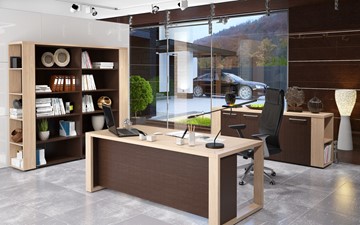Кабинет руководителя ALTO с высоким шкафом для одежды, низким для документов и журнальным столиком в Стерлитамаке - предосмотр 3