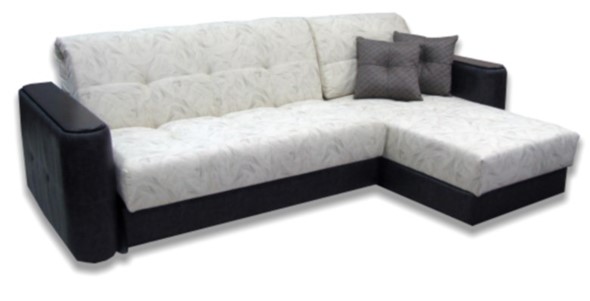Угловой диван Аккордеон-1, 330 (круглые подлокотники) с коробом в Стерлитамаке - изображение