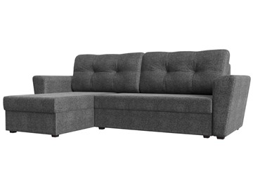 Угловой диван с оттоманкой Амстердам Лайт, Серый (рогожка) в Стерлитамаке - предосмотр