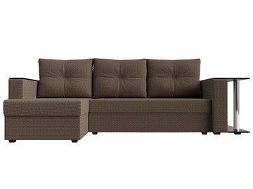 Угловой диван с оттоманкой Атланта Лайт, Корфу 03 (рогожка) в Стерлитамаке - предосмотр 1